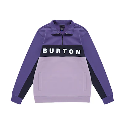 Burton Lowball Half-Zip Pullover Sweatshirt Purple Colorblock Graphic 21767103500