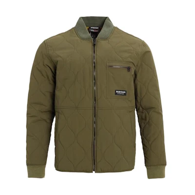 Burton Mallet Solid Color Baseball Collar Warm Jacket for Men 16142105300
