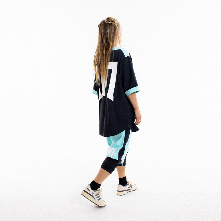 Shop BURTON MINE77 Colorblock Logo Casual Short Sleeve Shirt Unisex Navy Blue. 240631