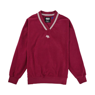 BURTON MINE77 Logo Embroidered Striped Knit Pullover Red Unisex Sweater 240571