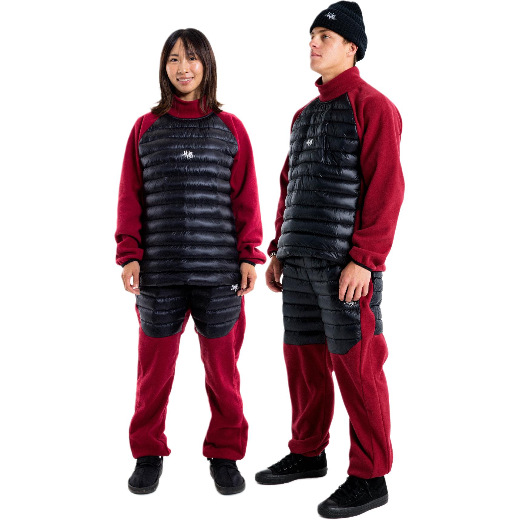 Lookbook BURTON MINE77 SS24 Red Colorblock Half-Zip Pullover Unisex Warm Sweatshirt. 240551