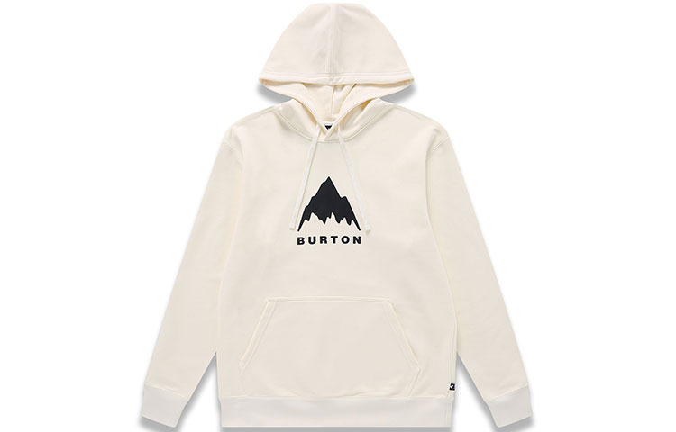 Burton Mountain Logo Hoodie Unisex Casual Pullover Off-White 44401999100
