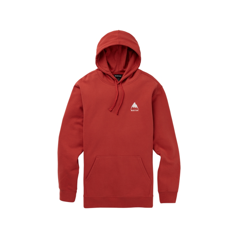 Burton Mountain Solid Color Pullover Hoodie Men’s Orange Red 20389104600