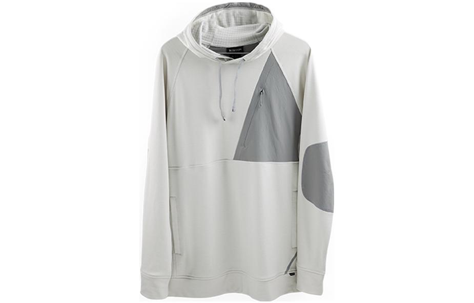 Burton Multipath Grid Colorblock Pullover Sweatshirt Gray 22713100020