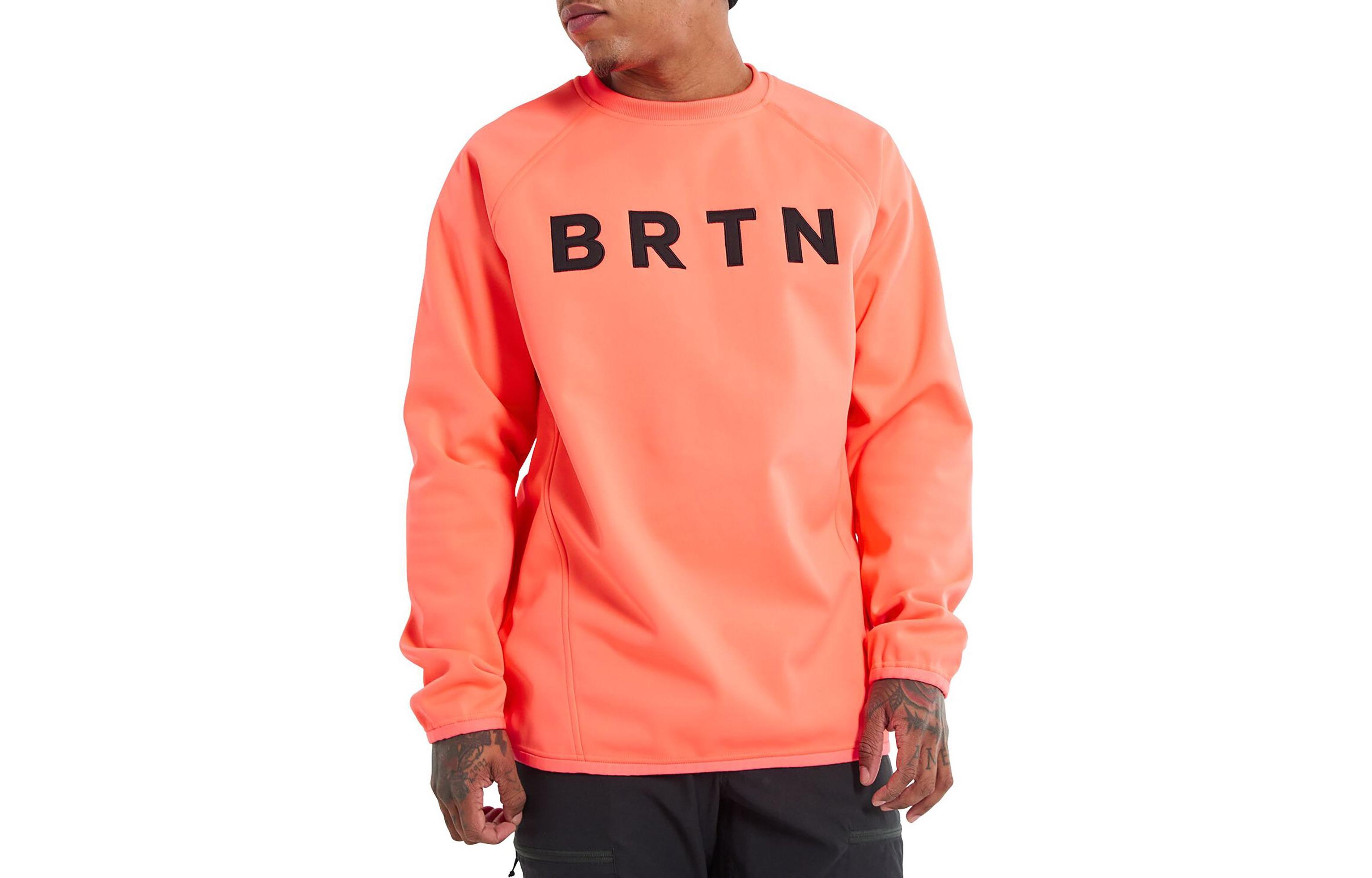 Burton Orange Logo Print Casual Outdoor Crewneck Sweatshirt 22022102800