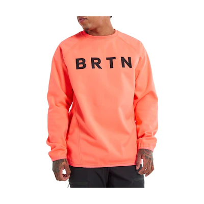 Burton Orange Logo Print Casual Outdoor Crewneck Sweatshirt 22022102800