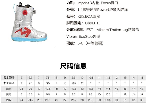 BURTON Photon BOA Snowboard Boots Silver Virgil Abloh Warm Anti-Slip Shoes 23644100020 Purchase BURTON Photon BOA Snowboard Boots Silver Virgil Abloh Warm Anti-Slip Shoes 23644100020