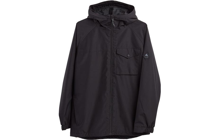 Burton Portal Black Logo Hoodie Jacket - Casual and Warm Zip-Up 196021
