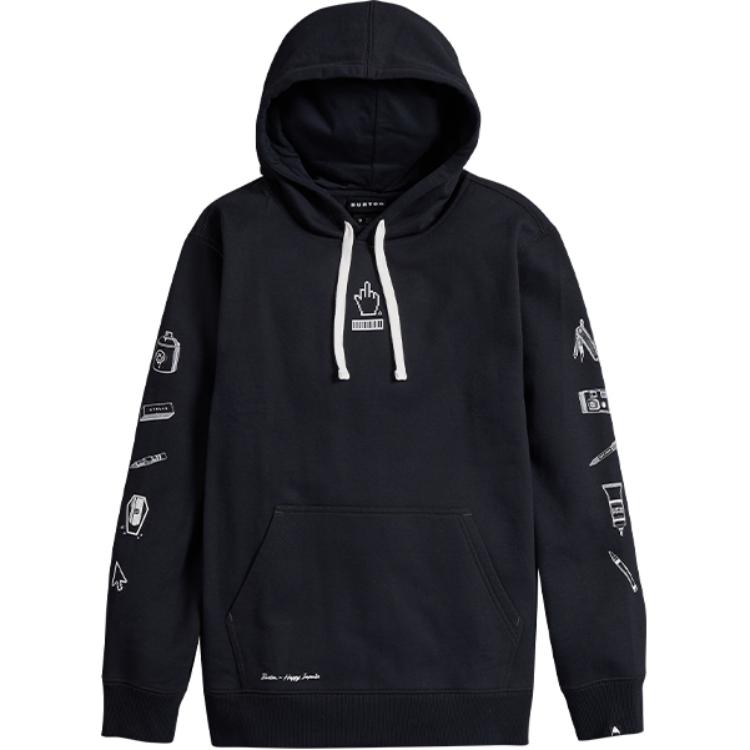 Burton PRIDE Artist Black Graphic Hoodie Unisex Pullover Long Sleeve 24032100001