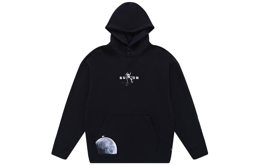 Burton PROCESS Hiweight Letter Print Hoodie Unisex Black 99976199001