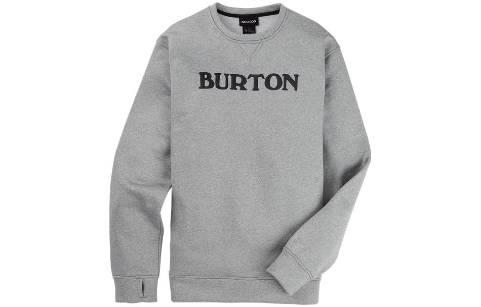 Burton Pullover Sweatshirt Gray with Logo Print 17353108020