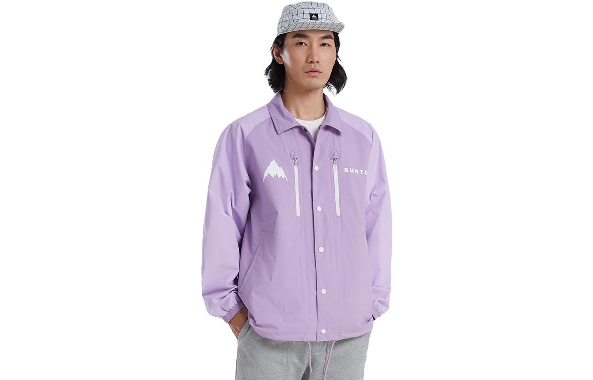 Burton Purple Alphabet Print Unisex Track Jacket 66602999716