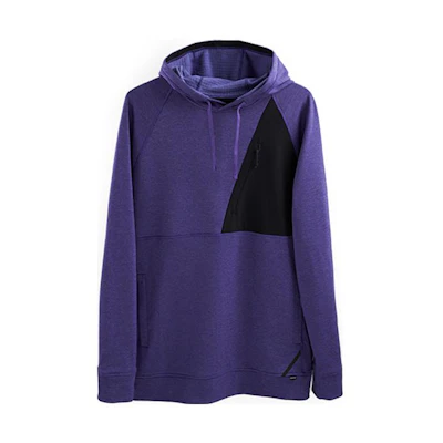 Burton Purple Colorblock Pullover Hoodie 22713100500