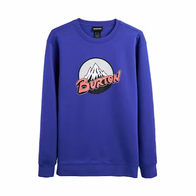 Burton Retro Mountain Logo Pullover Sweatshirt Blue 21396102401