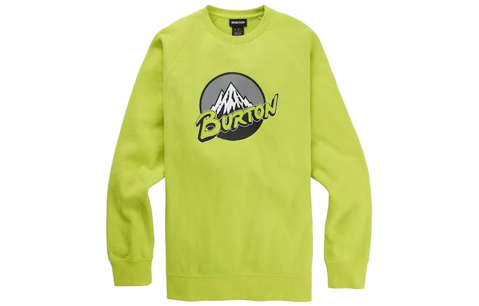 Burton Retro Mountain Pullover Fleece Hoodie Mens Fluorescent Green 21396100300