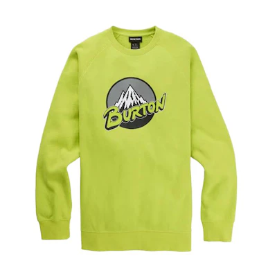 Burton Retro Mountain Pullover Fleece Hoodie Mens Fluorescent Green 21396100300