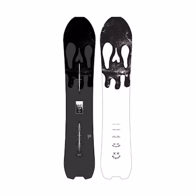 BURTON Skeleton Key Snowboard Black/White Lightweight All-Mountain Stability 222511+22251103000