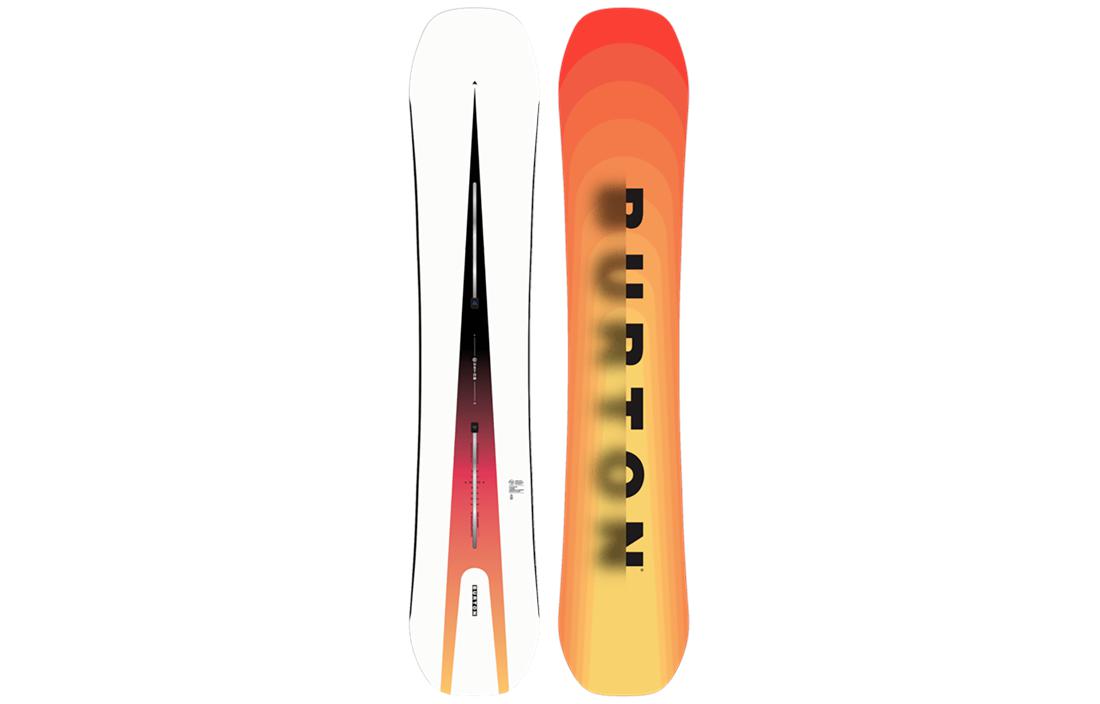 BURTON Snowboard Durable Unisex White Orange Freestyle Ski Board 236547