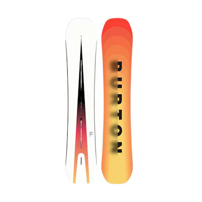 BURTON Snowboard Durable Unisex White Orange Freestyle Ski Board 236547