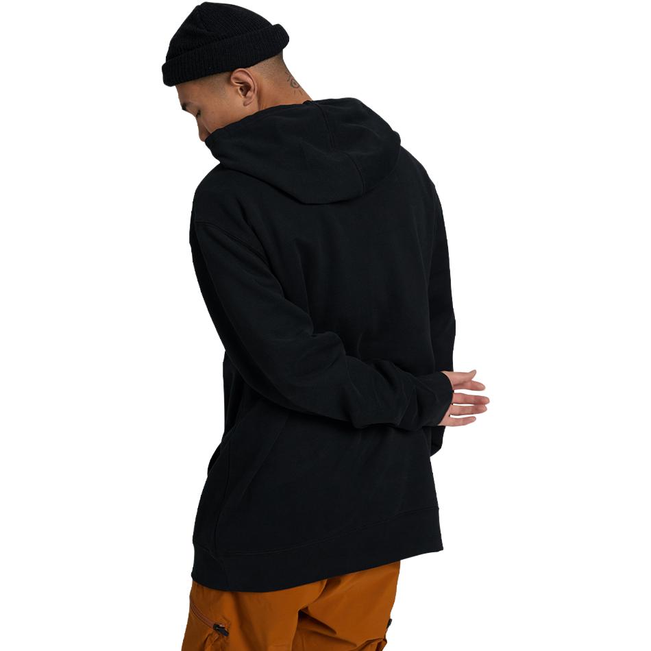 Shop Burton 素色連帽衫 黑色 男女休閒刷毛上衣 20389104001