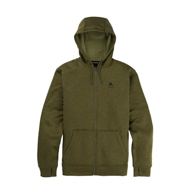 Burton Solid Color Zip Hoodie Army Green Casual Sweater 16224110300