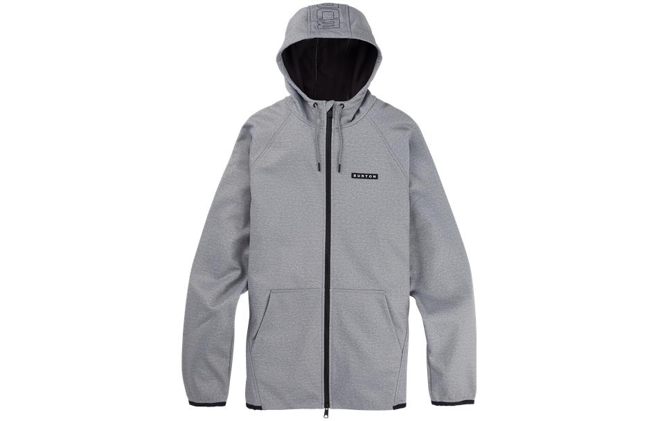 Burton Solid Color Zip Hoodie Fleece - Gray 22023100021