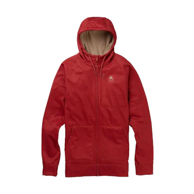 Burton Solid Color Zip Hoodie Men’s Red 16538108600