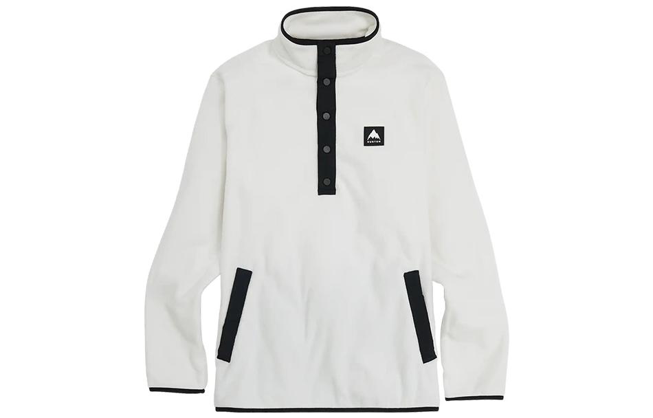 Burton Solid White Half-Zip Pullover Sports Sweatshirt 17350111101