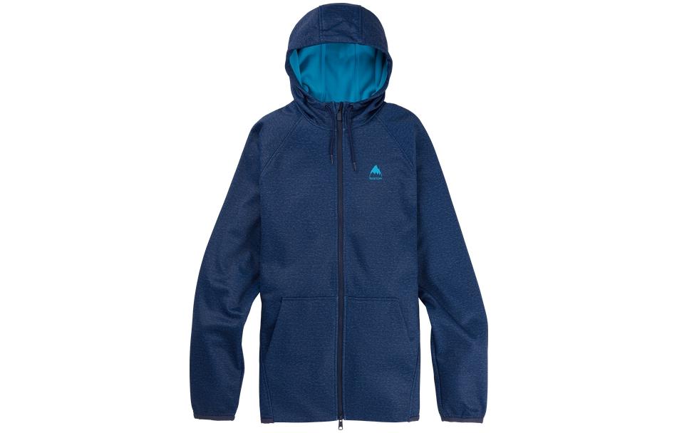 Burton Solid Zipper Fleece Hoodie - Navy Blue 22023100401