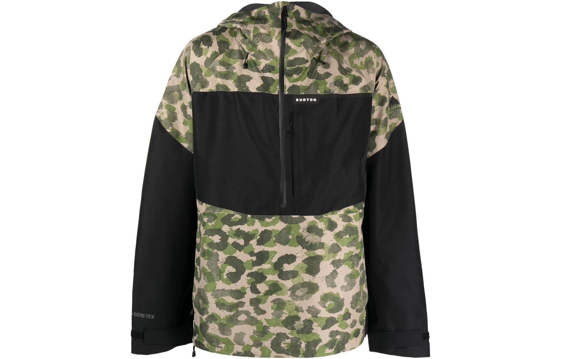 Burton SS23 Leopard Logo Patchwork Snowboarding Jacket Hoodie 22736101961