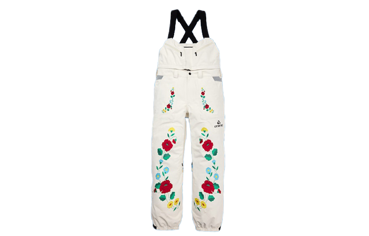 BURTON SS23 MINE77 Floral Embroidered Snowboard Bib Pants Unisex. 23729100001