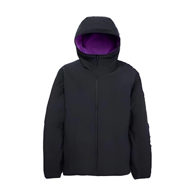 Burton SS23 MINE77 Logo Print Reversible Fleece Jacket Unisex Black 23726100001