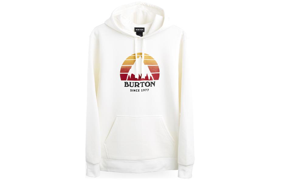 Burton Underhill Logo Print Pullover Sweatshirt Unisex White 19681104100