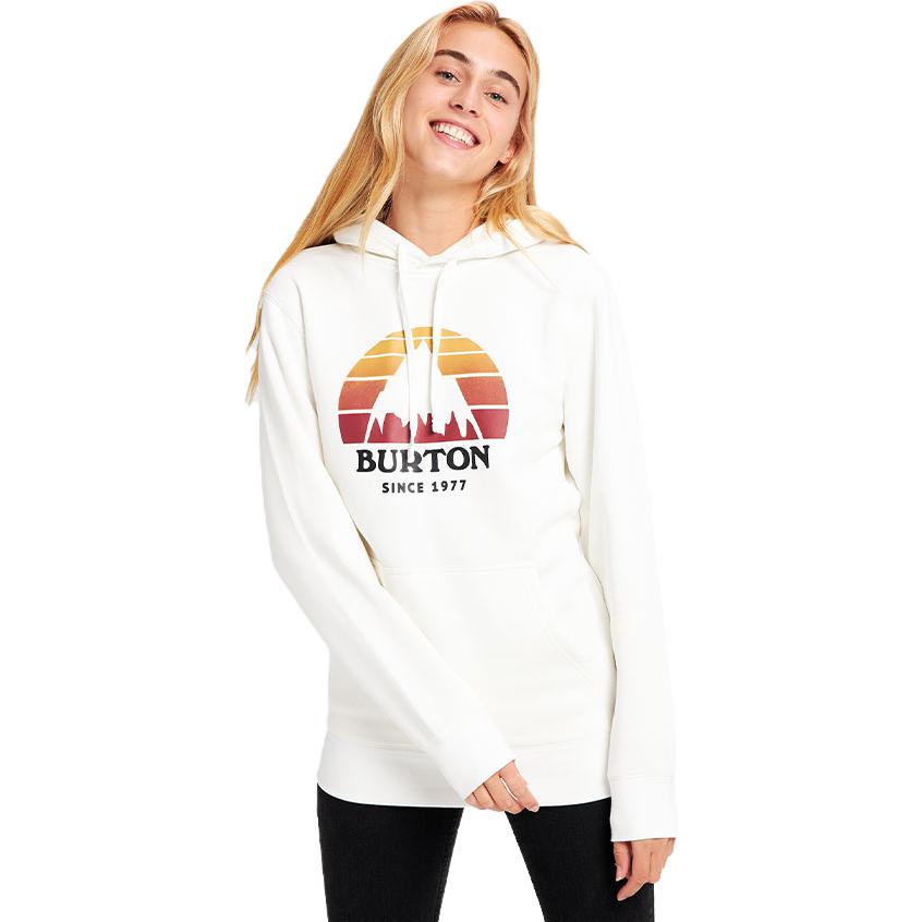 Shop Burton Underhill Logo Print Pullover Sweatshirt Unisex White 19681104100