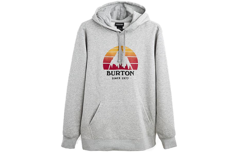 Burton Underhill Pullover Sweatshirt with Letter Logo Print Unisex - Grey 19681104020
