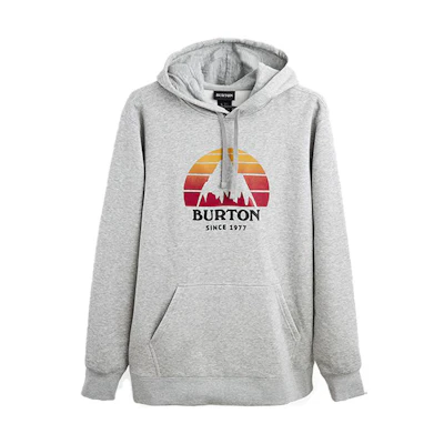 Burton Underhill Pullover Sweatshirt with Letter Logo Print Unisex - Grey 19681104020