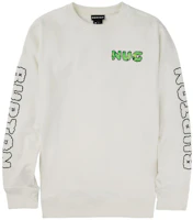 Burton White Logo Print Loose Fit Unisex Long Sleeve Sweatshirt 237741 Burton White Logo Print Loose Fit Unisex Long Sleeve Sweatshirt 237741