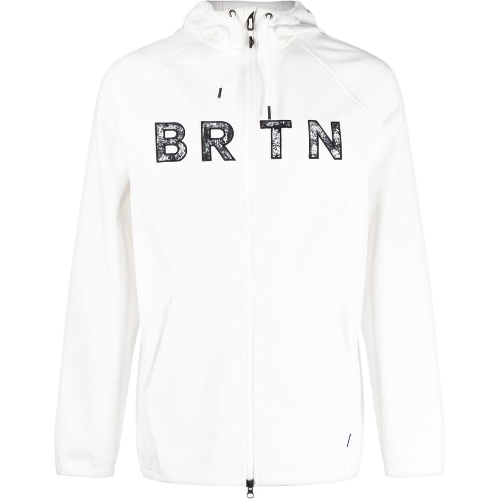 Burton White Zip-Up Hoodie Jacket with Plain Letter Design 22023104100