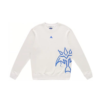 Burton LOL White Graphic Print Unisex Crewneck Casual Sweatshirt 33300299100