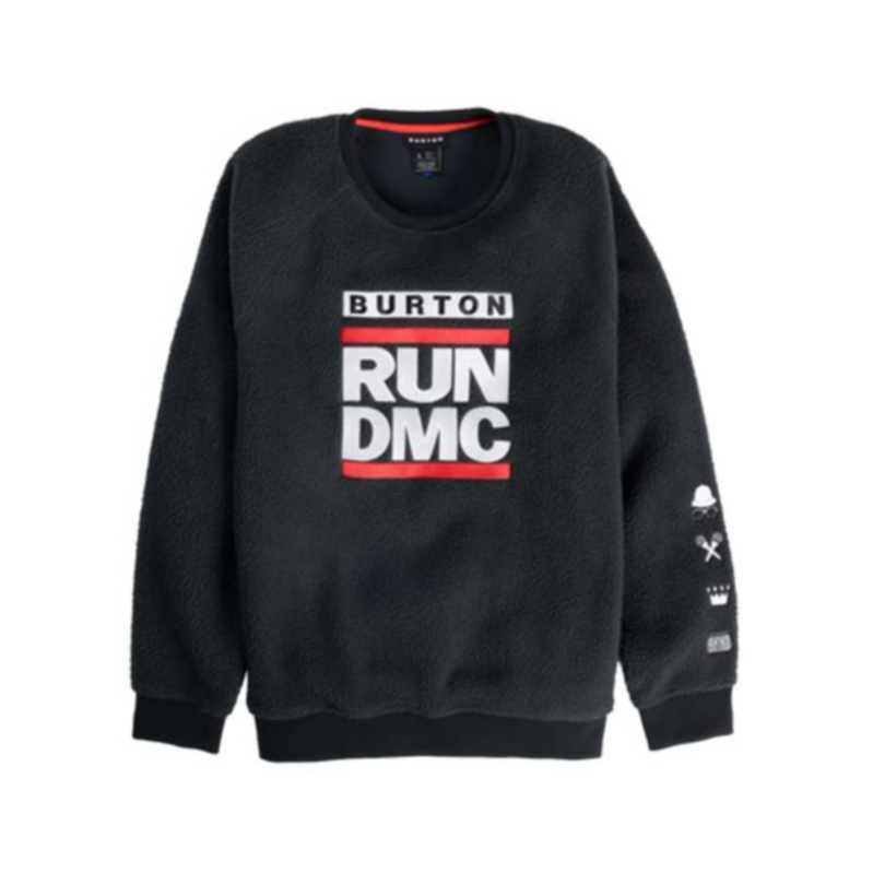 Burton x RUN DMC Fleece Crewneck Sweatshirt Black Unisex Collaboration 23806100001