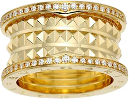 Shop BVLGARI B.Zero1 18K金鑽戒 男女情侶飾品戒指 AN859026
