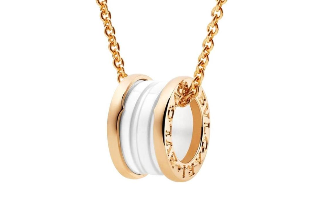 BVLGARI B.ZERO1 18K Rose Gold Ceramic Necklace Unisex Couple Design. CL855721 圖 2