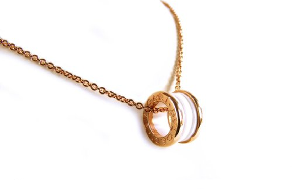 BVLGARI B.ZERO1 18K Rose Gold Ceramic Necklace Unisex Couple Design. CL855721 圖 4
