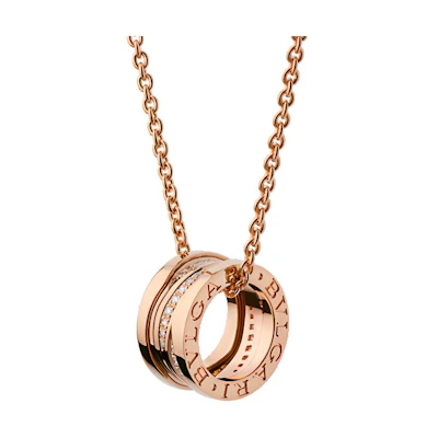 BVLGARI B.ZERO1 18K Rose Gold Necklace Unisex Casual and Elegant Jewelry. CL858353-355060