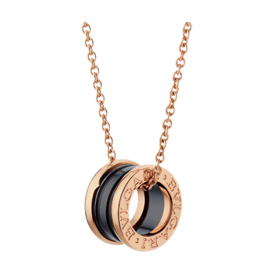 BVLGARI B.ZERO1 18k Rose Gold Necklace Unisex Couple Design Stylish and Comfortable. CL855762-346083
