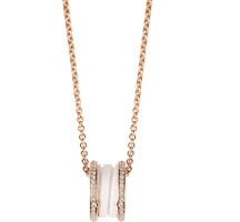 Order BVLGARI B.ZERO1 18K玫瑰金項鍊 情侶款 極簡優雅設計 CL856794-350053