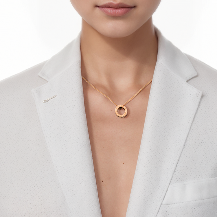 Cheap BVLGARI B.ZERO1 18k Rose Gold Necklace Unisex Couple Design Stylish and Comfortable. CL855762-346083