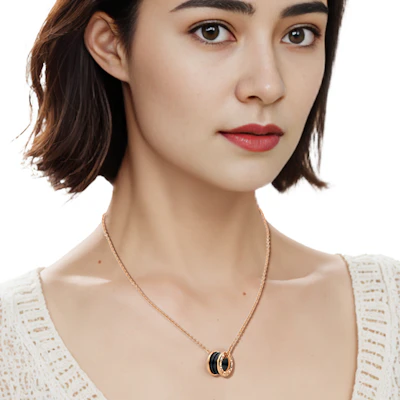 BVLGARI B.ZERO1 18k Rose Gold Necklace Unisex Couple Design Stylish and Comfortable. CL855762-346083 1