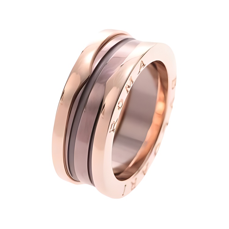 BVLGARI B.ZERO1 18K Rose Gold Ring Unisex Couple Design. AN857844
