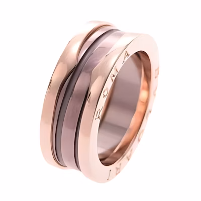 BVLGARI B.ZERO1 18K Rose Gold Ring Unisex Couple Design. AN857844